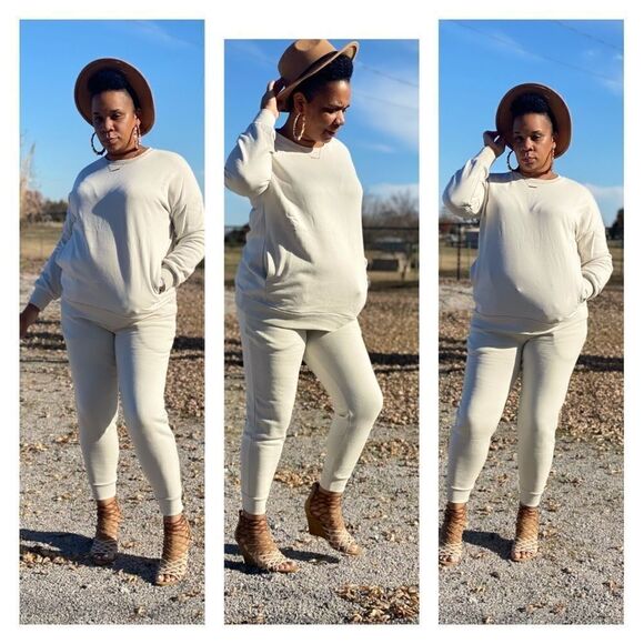 Lexi’s Basic Bone Jogger Set - Picture 1 of 2